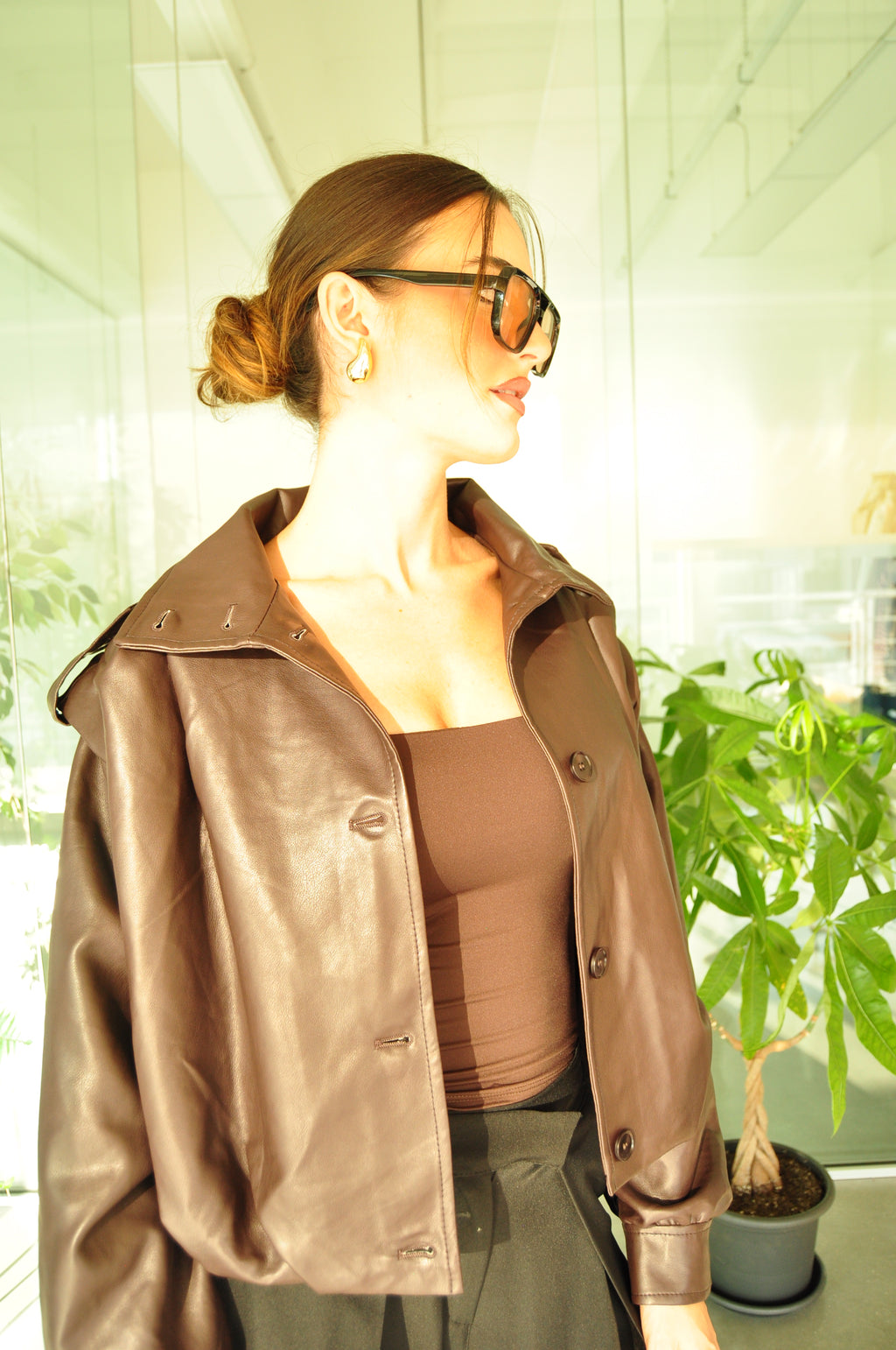 LEATHER BOMBER