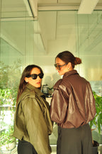 LEATHER BOMBER