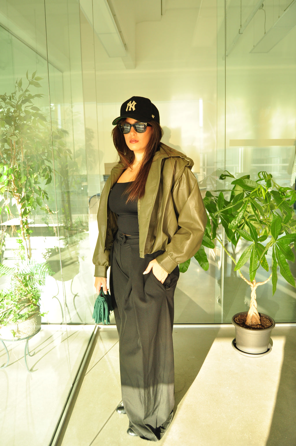LEATHER BOMBER
